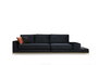 Atelier Del Sofa Sofá de 4 Plazas con Mesa Lateral - Negro y Dorado